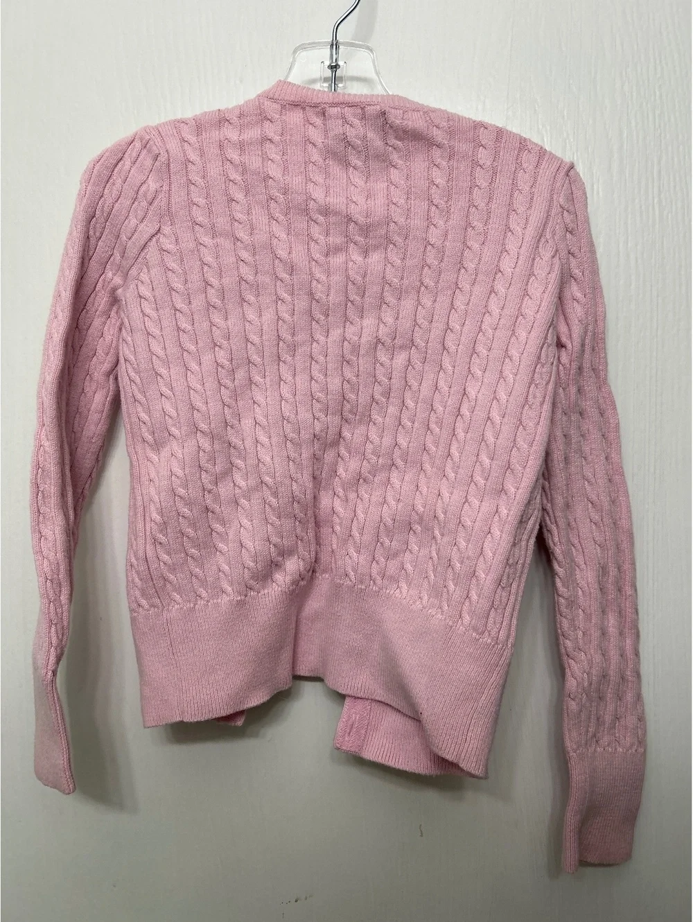 Polo Ralph Lauren Pink Cable Knit Cardigan Sweater Size 6